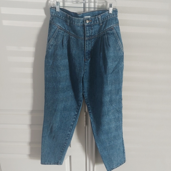 BIB BLASS Women's Vintage Jeans Size 14 High Rise Pleated Mom Denim - Picture 1 of 11